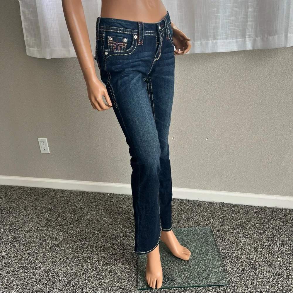 ROCK REVIVAL Alivia Dark Blue Jeans - Picture 10 of 14